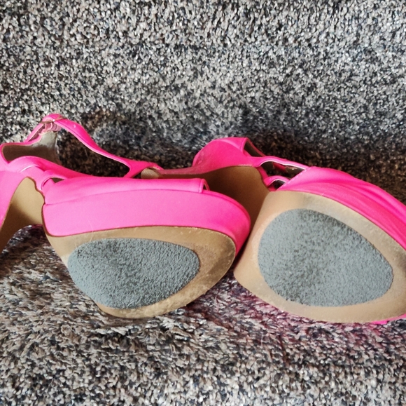 Hot Pink Platform Heels - Picture 2 of 5